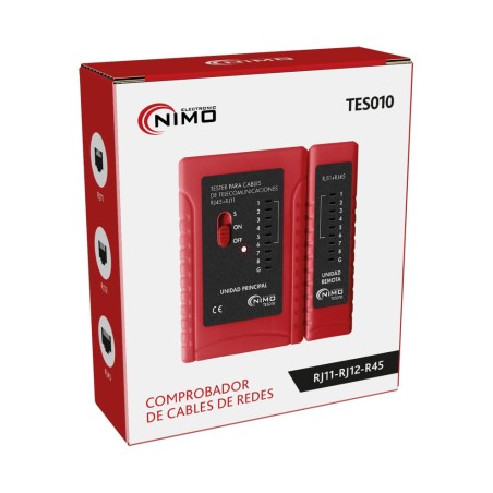 Tester redes NIMO TES010 - RJ45 RJ11 RJ12 ECO