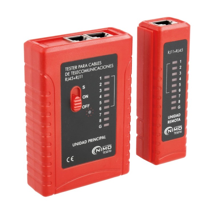 Tester redes NIMO TES010 - RJ45 RJ11 RJ12 ECO