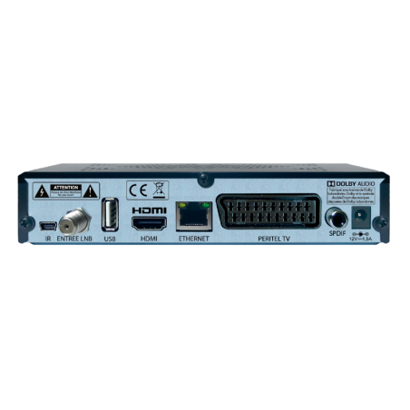 REACONDICIONADO | Receptor SAT (S2)+ Tarjeta FRANSAT, HD, MPEG2, MPEG4, sin Wifi. 1 USB, 1 HDMI, PVR. Función Timeshift.
