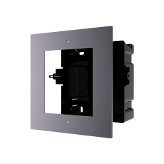 Panel frontal y caja de empotrar, hasta 1 módulo. Específica para videoporteros Hikvision.