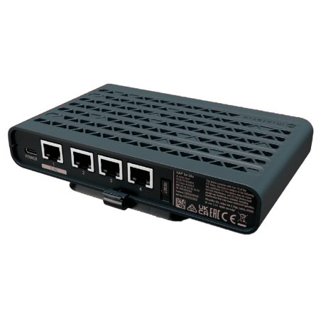 REACONDICIONADO | Router WiFi 7 MikroTik hAP be lite - BE3600, 1x 2.5GbE, 3x GbE, USB-C
