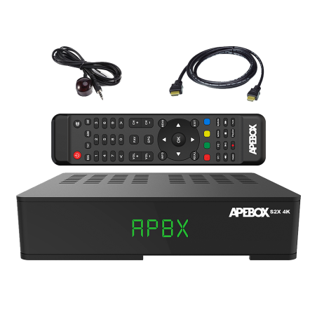 REACONDICIONADO | Receptor satélite Apebox S2X 4K - DVB-S2X Multistream, UHD 4K, IPTV
