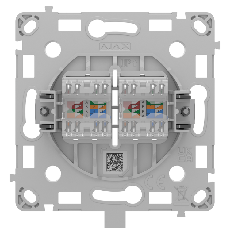 Enchufe Ethernet Ajax AJ-OUTLETCORE-LAN-W - 2 puertos