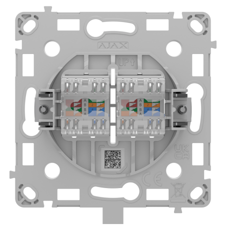 Enchufe Ethernet Ajax AJ-OUTLETCORE-LAN-W - 2 puertos