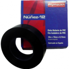 Cinta aislante color negro. Plymouth