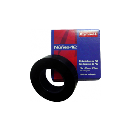 Cinta aislante negra N-12 19x0.15 mm 20 m