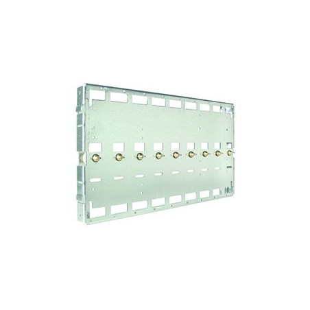 Base soporte con barra de alimentación para mono canales SZB. Capacidad: 1 alimentador + 8 módulos RF o 9 módulos RF