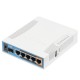 Routerboard 650Mhz, 128Mb de RAM, 5 puertos Gb, USB para 3G/4G, Routeros L4, 5 puertos 10/100, mikortik RB962UIGS-5HACT2H