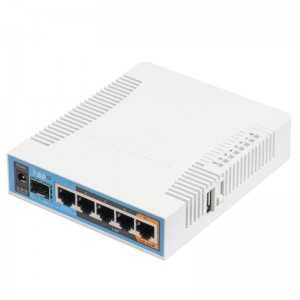 Routerboard WIFI AC 2.4/5Ghz, 29dBm, 720Mhz, 128Mb RAM, x5 Gb, x1 SFP. Level 4