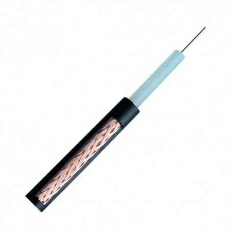 Cable coaxial RG-59, 6mm. PVC color negro. 100mts