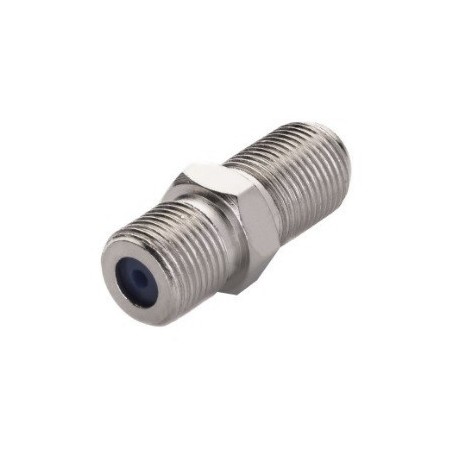 Adaptador F hembra-hembra con tuerca fija