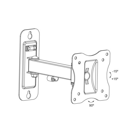 Soporte TV de pared 10-23"", hasta 15kg, Giro 90º, distancia pared 67-365mm
