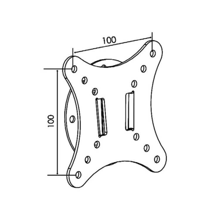 Soporte pared TV 10-24", hasta 15kg. Separación de pared 16mm