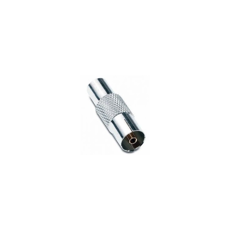 Conector hembra TV recto, metálico