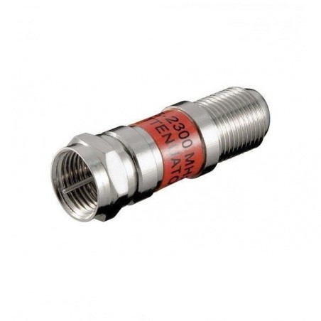 Atenuador SAT 12dB, conectores F. Paso de corriente Atenuador SAT 12dB, conectores F. Paso de corriente