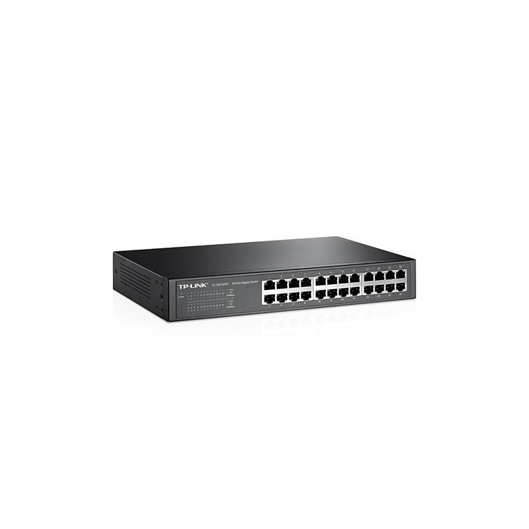 Switch de 24 puertos Gigabit, Carcasa de metal.