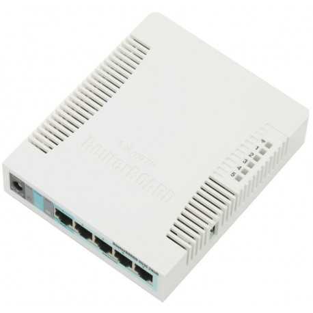 Routerboard WIFI de 600Mhz,128MB RAM, x5 puertos Gb, antena de 2.5dBi, Level 4