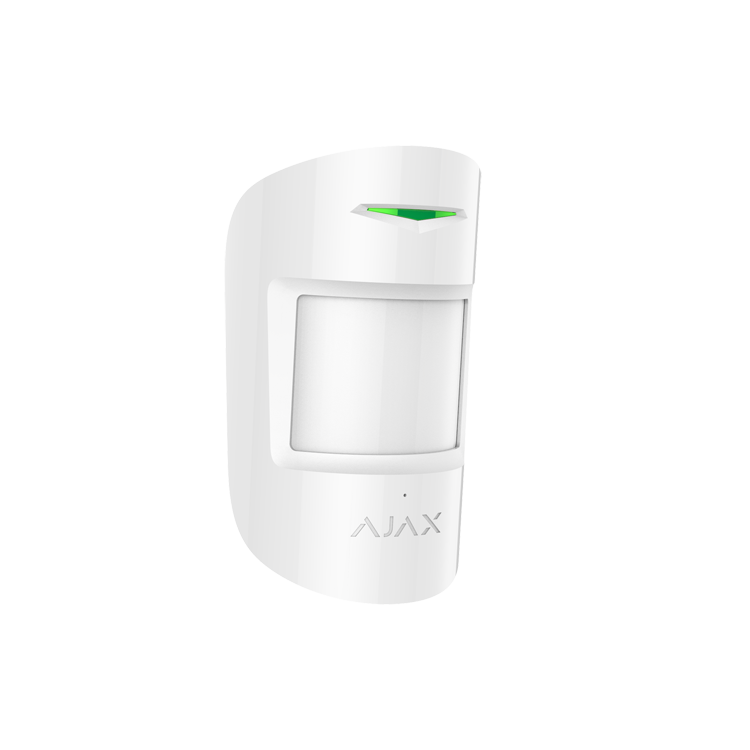 Detector PIR + rotura de cristal Ajax AJ-COMBIPROTECT-W - 12 m, cristal 9 m, blanco