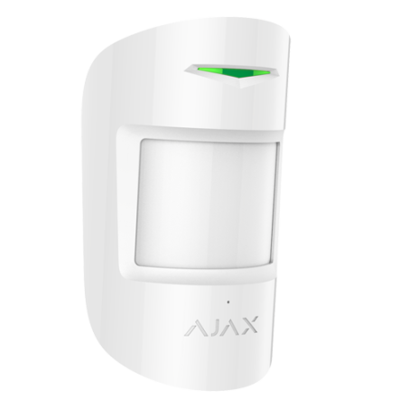 Detector PIR + rotura de cristal Ajax AJ-COMBIPROTECT-W - 12 m, cristal 9 m, blanco