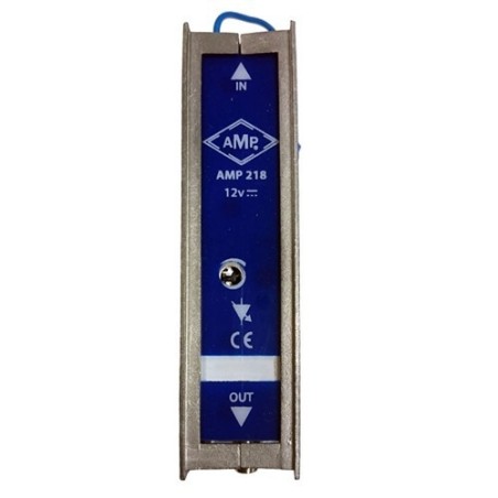 Amplificador mono canal 45dB, 120dBuV, 12VDC,. C/39. (Compatible serie K120 Fracarro)