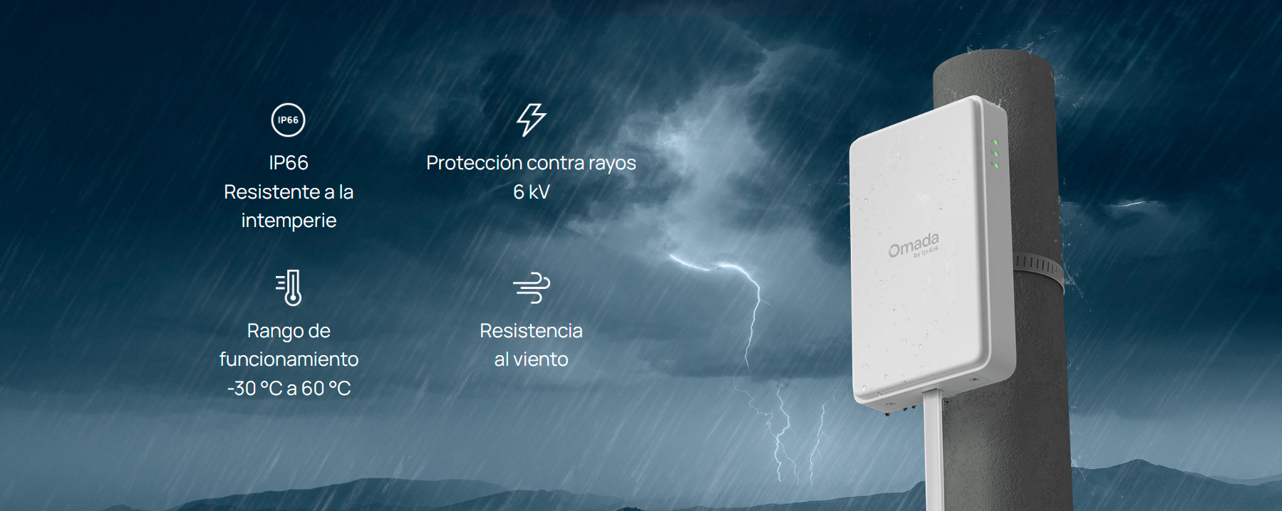 Router TP-Link Omada ER701-5G Outdoor preparado para instalaciones exteriores